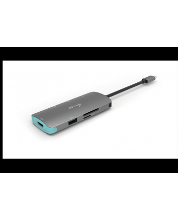 i-tec USB-C Metal Nano Stacja Dokująca 1x HDMI 4K Ultra HD 3840 x 2016 @ 30Hz 1x czytnik SD 1x  czytnik micro SD 3x USB 3.0 1x USB-C Power D