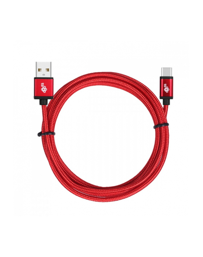 !TB Kabel USB-USB C 1.5m czerwony sznurek główny