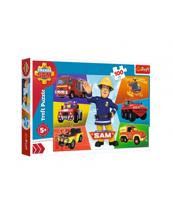 Puzzle 100el Pojazdy Strażaka Sama 16354 TREFL nr 1