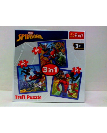 Puzzle 3w1 Pajęcza siła Spiderman 34841 TREFL