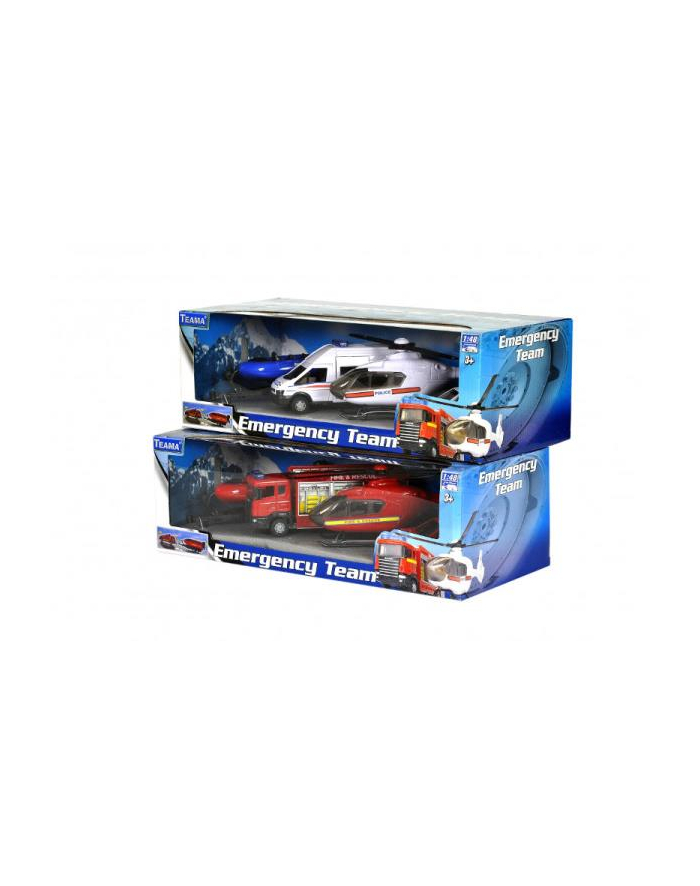 dante Pojazdy ratunkowe 1:48 biało-czerwone 22172 TEAMA główny