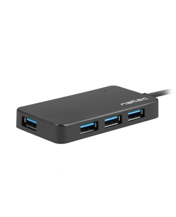 natec Koncentrator USB 4 porty Moth USB 3.0 czarny