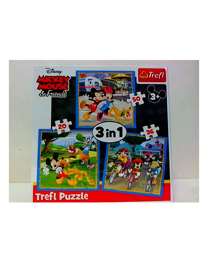 Puzzle 3w1 Myszka Miki z przyjaciółmi 34846 Trefl główny