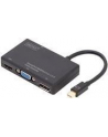 digitus Konwerter/Multi adapter audio-video 4w1, 4K 60Hz mDP do DP+HDMI+VGA+DVI, czarny 0,2m - nr 11