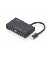 digitus Konwerter/Multi adapter audio-video 4w1, 4K 60Hz mDP do DP+HDMI+VGA+DVI, czarny 0,2m - nr 1