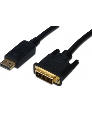 assmann Kabel DisplayPort z zatrzaskiem 1080p 60Hz FHD Typ DP/DVI-D (24+1) M/M 3m