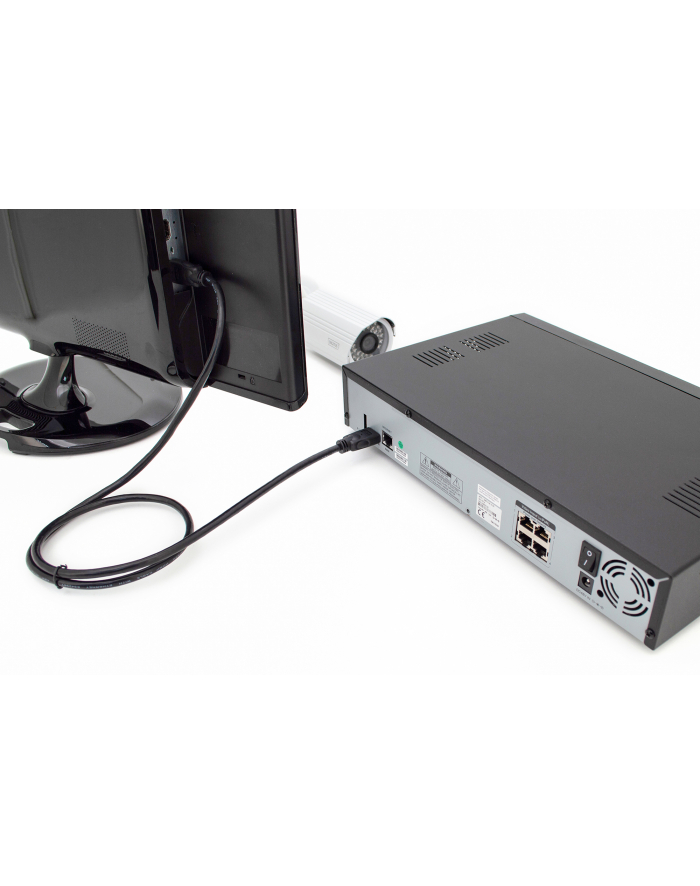 digitus Kabel połączeniowy HDMI HighSpeed z Ethernetem 4K 60Hz UHD Typ HDMI A/HDMI A M/M czarny 2m główny