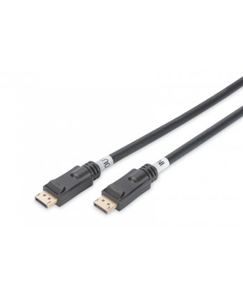 assmann Kabel połączeniowy DisplayPort z zatrzaskami 4K 60Hz UHD Typ DP/DP M/M czarny 10m