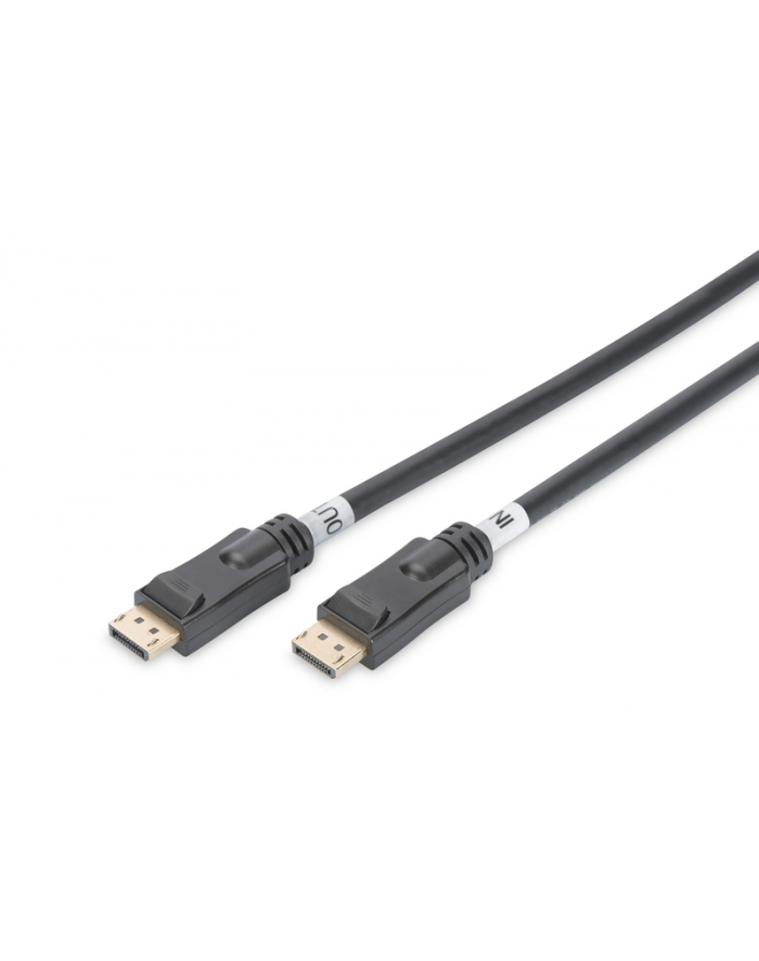 assmann Kabel połączeniowy DisplayPort z zatrzaskami 4K 60Hz UHD Typ DP/DP M/M czarny 10m główny