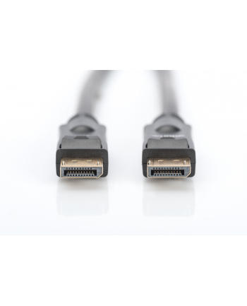assmann Kabel połączeniowy DisplayPort z zatrzaskami 4K 60Hz UHD Typ DP/DP M/M czarny 15m