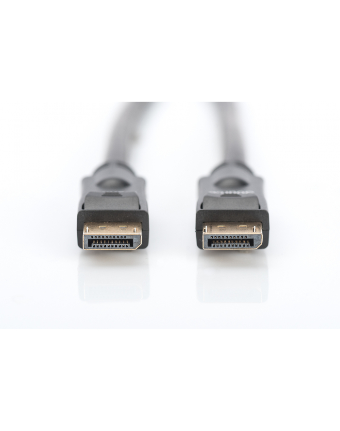 assmann Kabel połączeniowy DisplayPort z zatrzaskami 4K 60Hz UHD Typ DP/DP M/M czarny 15m główny