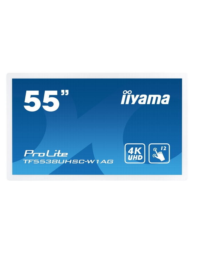 iiyama Monitor 55 ProLite TF5538UHSC-W1AG pojemnościowy biały 24/7 IPS DP główny