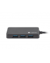 natec Koncentrator USB 4 porty Silkworm USB 3.0 czarny USB-C - nr 18