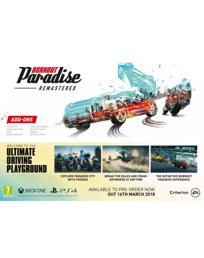 Electronic Arts XONE Burnout Paradise Remastered główny