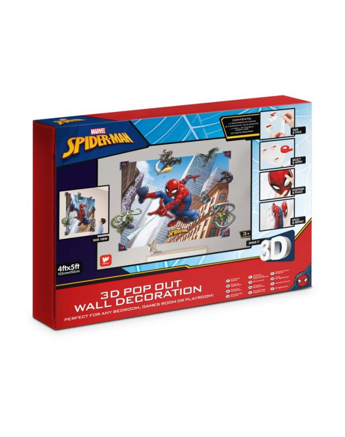Dekoracje ścienne 3D Spider-Man 44586 121,92x152,4cm p12 Walltastic główny