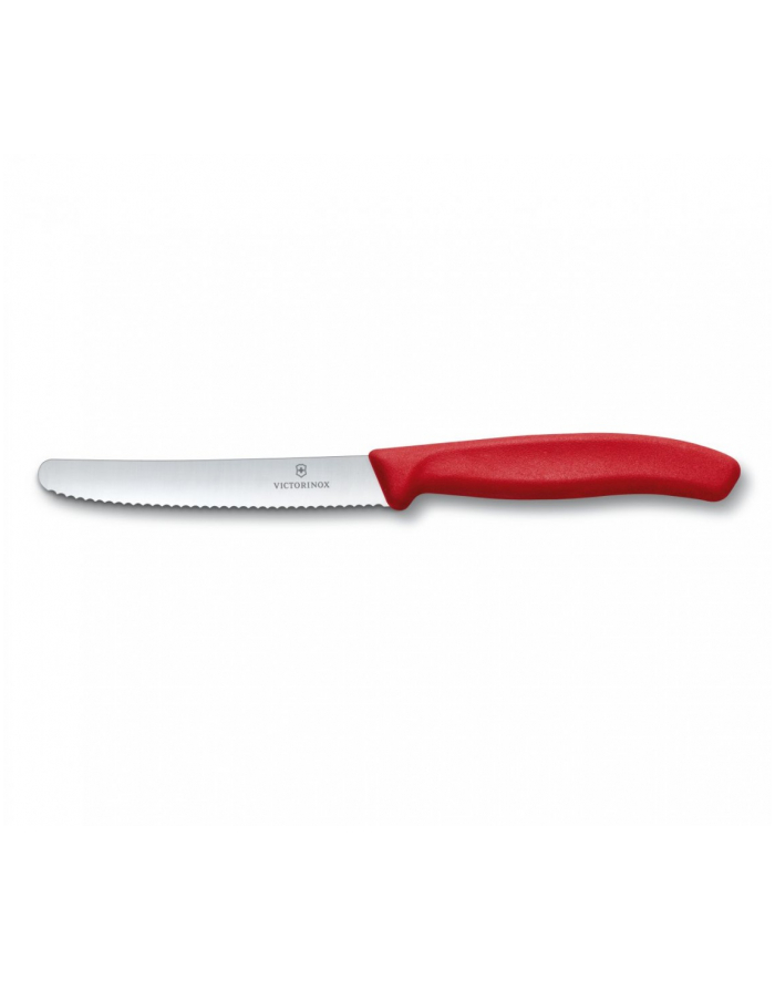 victorinox Nóż do pomidorów, zaokrąglony czubek, ząbkowany, 11 cm, czerwony 6.7831 główny