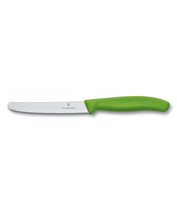 victorinox Nóż do pomidorów z zaokrąglonym czubkiem, ząbkowany, 11cm, zielony 6.7836.L114