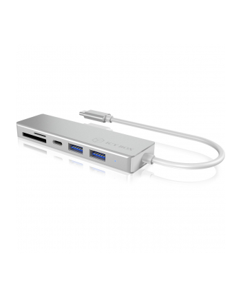 icybox HUB USB 3.0 typu C z 3 portami USB i czytnikiem  kart pamięci IB-HUB1413-CR