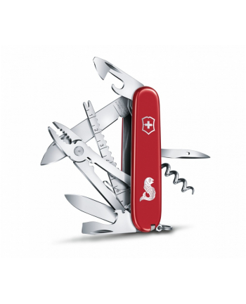 victorinox Scyzoryk Angler z rybką, czerwony, Celidor, 91mm 1.3653.72