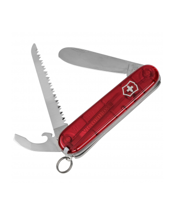 Scyzoryk My First Victorinox H, 84 mm, transparentny czerwony 0.2373.T