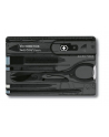 victorinox Scyzoryk SwissCard Lite z diodą, transparentny czarny 0.7333.T3 - nr 1