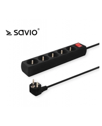 SAVIO LZ-03 Listwa zasilająca przeciwprzepięciowa 5 gniazd 5m