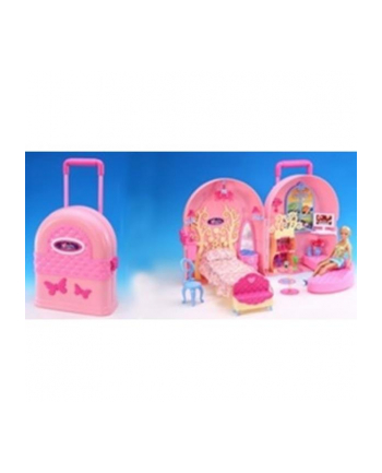 norimpex Domek dla lalek z salonem w walizce NO-1002164