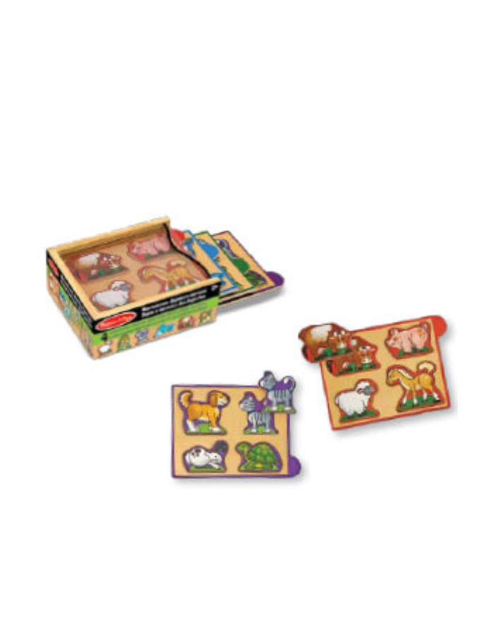 melissa & doug MELISSA Mini puzzle drewniane Zwierzęta 14790 główny