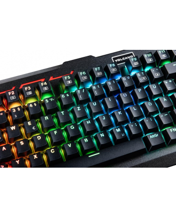 MODECOM Mechaniczna Klawiatura VOLCANO HAMMER RGB Brązowe Przełączniki,DE Layout