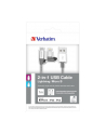 Verbatim 2in1 Lightning/Micro B Stainless Steel Cable Sync & Charge - nr 14