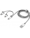 Verbatim 3in1 Lightning/USB-C/Micro B Stainless Steel Cable Sync & Charge - nr 25