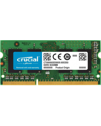 Crucial 8GB DDR3L 1600 MT/s  (PC3-12800) CL11 SODIMM 204pin 1.35V/1.5V for Mac