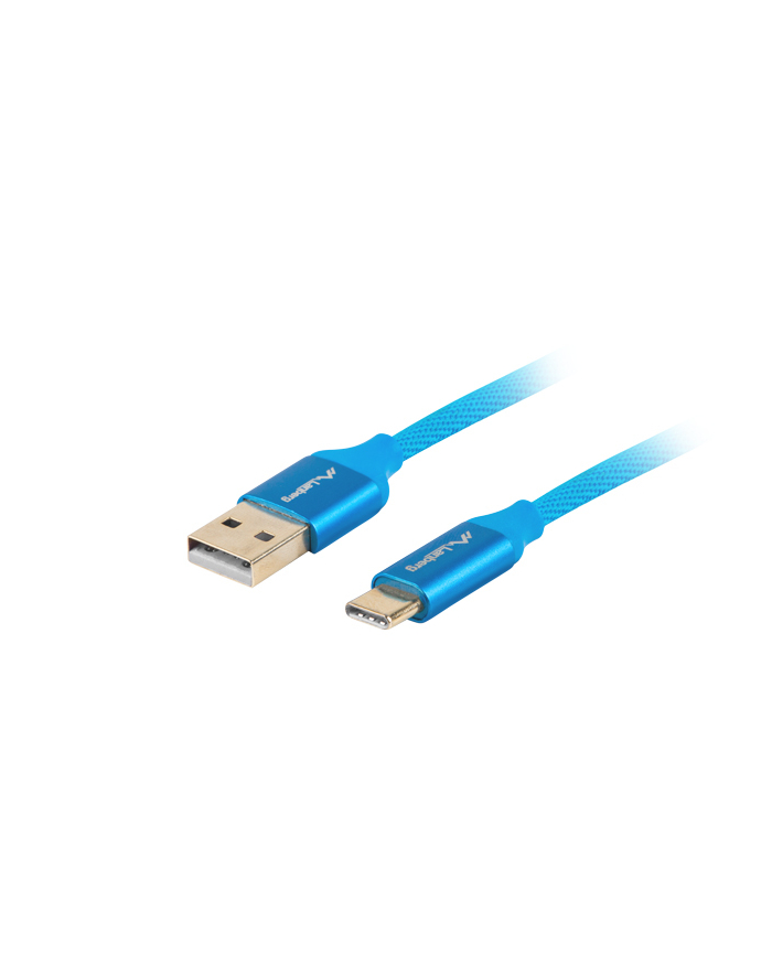 Lanberg Kabel Premium Quck Charge 3.0 ,USB-C(M)->A(M) 1m Niebieski główny