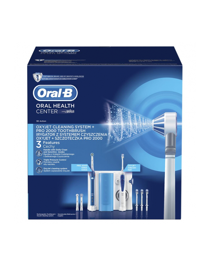 Szczoteczka do zębów Oral-B Braun PRO 2000 +  irygator OxyJet OC20 główny