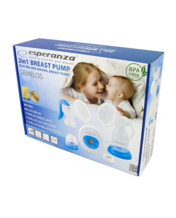 ESPERANZA ECM003B GEMELOS - LAKTATOR 2 W 1 (ELEKTRYCZNY I RĘCZNY LAKTATOR)