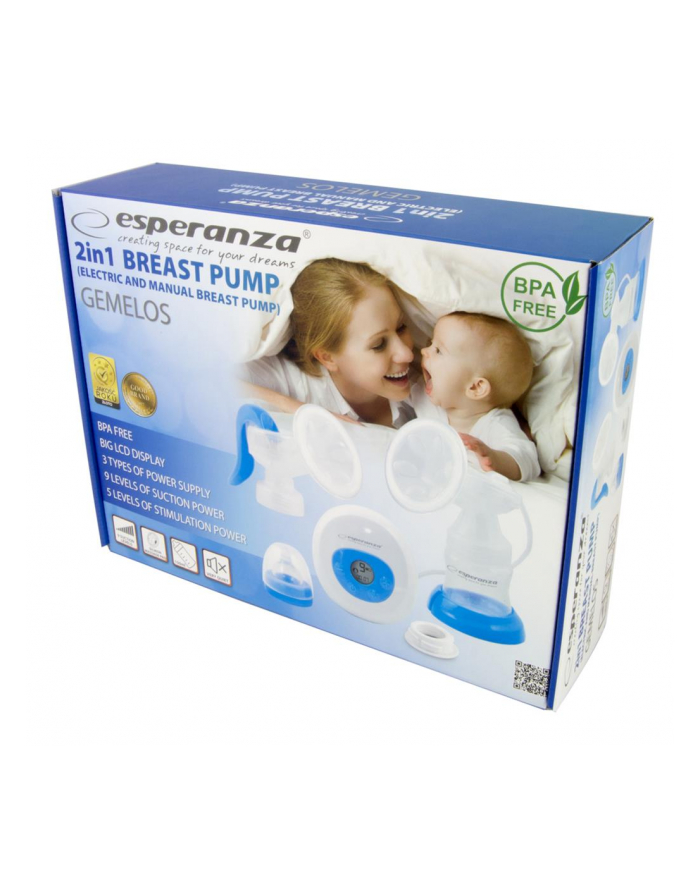 ESPERANZA ECM003B GEMELOS - LAKTATOR 2 W 1 (ELEKTRYCZNY I RĘCZNY LAKTATOR) główny