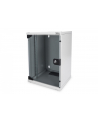 DIGITUS Szafa wisząca 10'' 9U 464x312x300mm, drzwi szklane, szara, zmontowana - nr 34