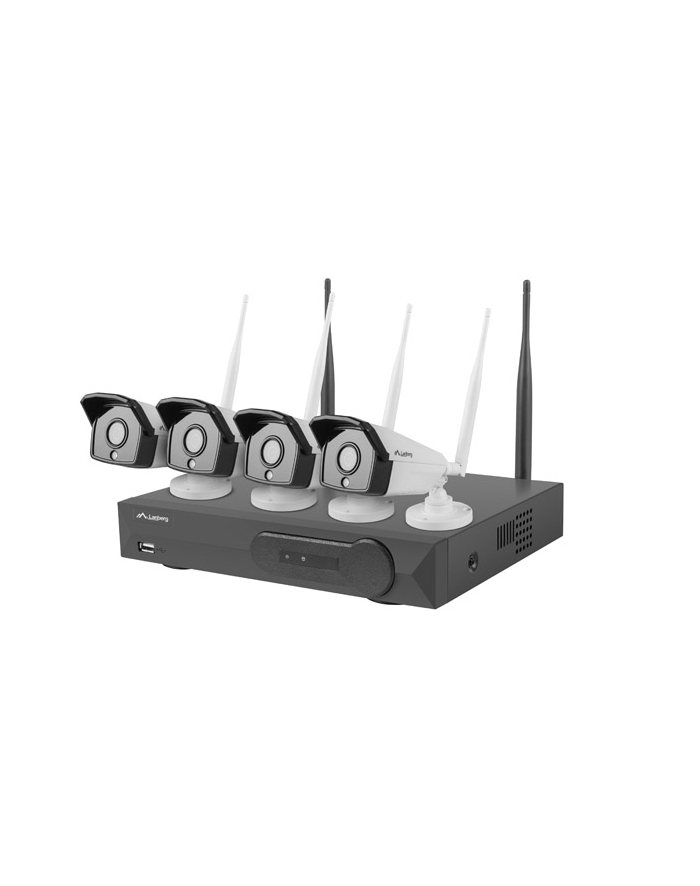 Lanberg monitoring WIFI NVR 4 kanały  + 4 Kamery 1,3MP główny