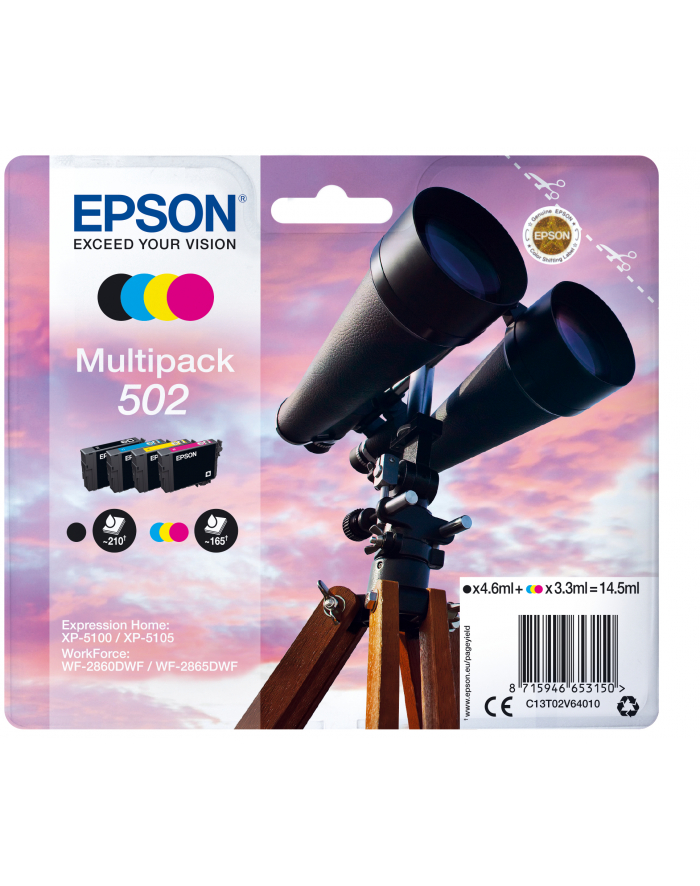 Tusz Epson CMY 3,3 ml Black 4,6 ml XP-5100 główny