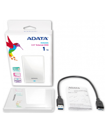 ADATA external HDD HV620S 1TB 2,5''  USB3.0 - white nr 2