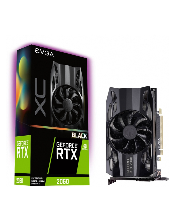 EVGA GeForce RTX 2060 XC BLACK GAMING, 6GB GDDR6, HDB Fan główny