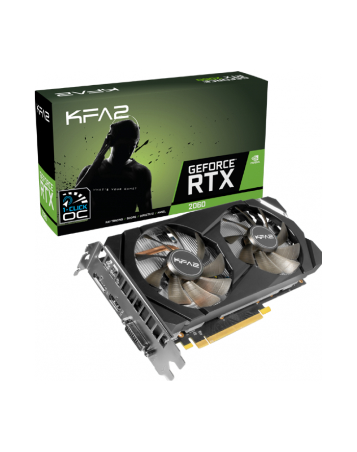 KFA2 GeForce RTX 2060 (1-Click OC), 6GB GDDR6 192-bit DP/HDMI/DVI-D główny
