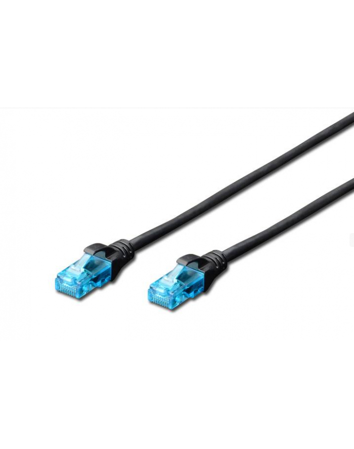 DIGITUS Kabel patch cord UTP, CAT.5E, czarny, 10.0m, główny