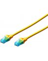 Kabel Digitus patch cord UTP, CAT.5E, żółty, 10m, - nr 12