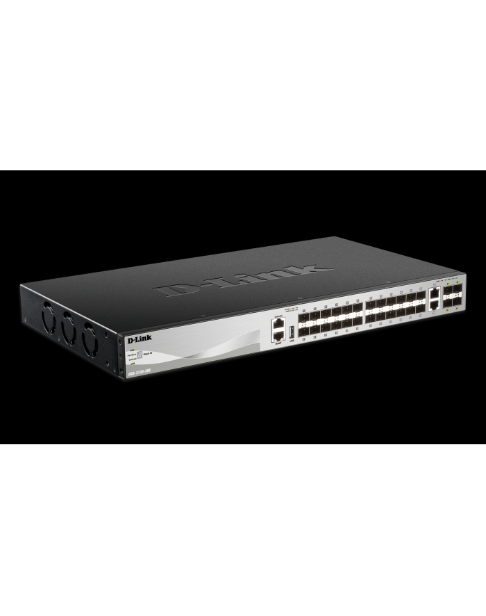 D-Link xStack 24XSFP, 2X10GBASE-T, 4XSFP+ Layer 3 Stackable  Switch główny
