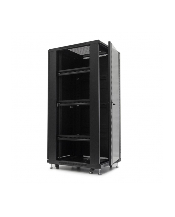 Netrack szafa serwerowa stojąca 32U/800x800mm (drzwi szklane)-czarny ZŁOŻONA