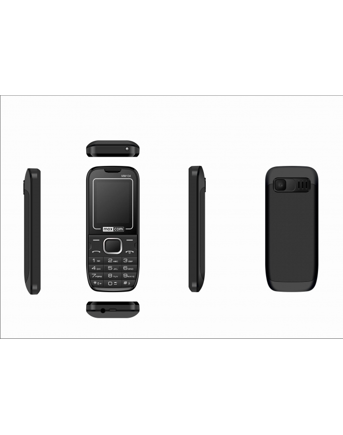MaxCom MM134, Telefon GSM DualSim, Telefon Komórkowy Dual Sim, Czarny główny