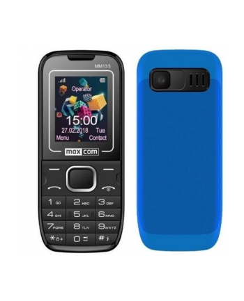 MaxCom MM135, Telefon GSM DualSim, Telefon Komórkowy Dual Sim, Czarno-Niebieski