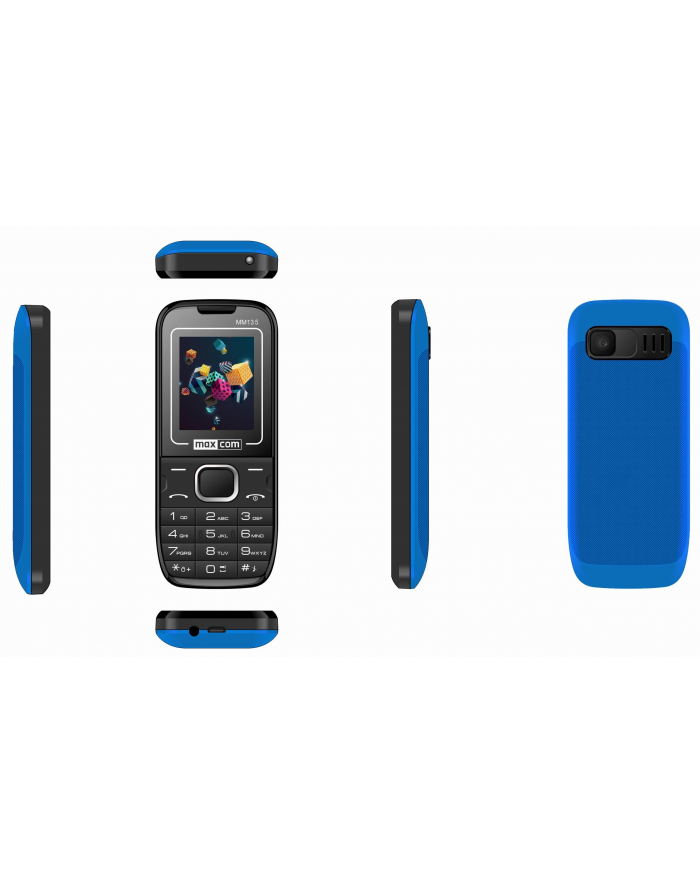 MaxCom MM135, Telefon GSM DualSim, Telefon Komórkowy Dual Sim, Czarno-Niebieski główny