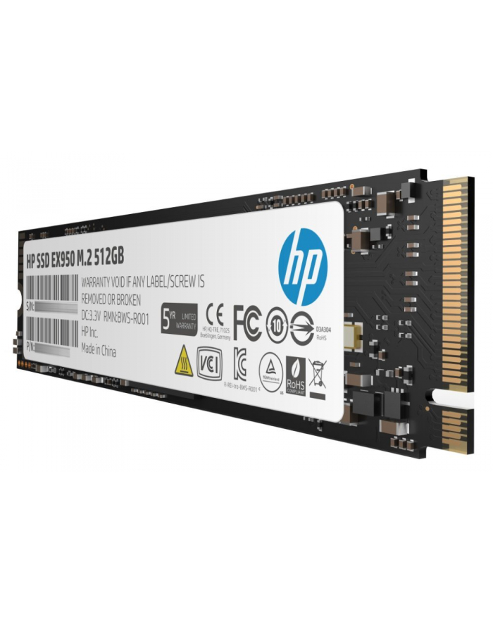 HP Dysk SSD EX950 512GB, M.2 PCIe Gen3 x4 NVMe, 3500/2250 MB/s, IOPS 390/370K główny